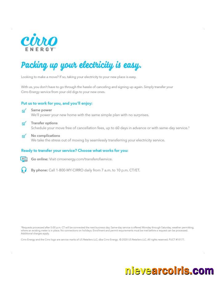 USA Texas Cirro Energy utility bill 3 pages 3